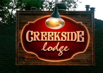 Creekside Lodge Markleeville Sign